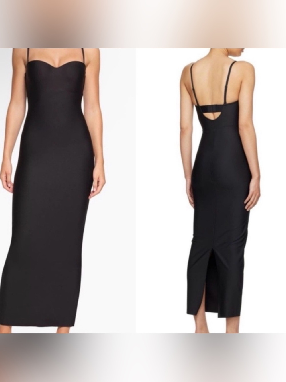 NWOT SKIMS Body Underwire Midi Dress in Onyx 2X